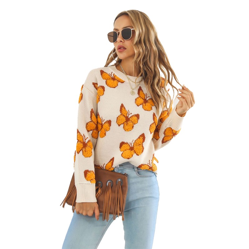 Butterfly Pullover neulottu naisten villapaita