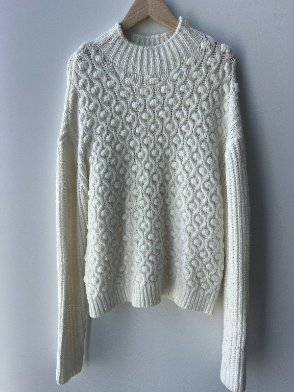 Dot Jacquard Pullover neulottu miehistön niskapaita naiset