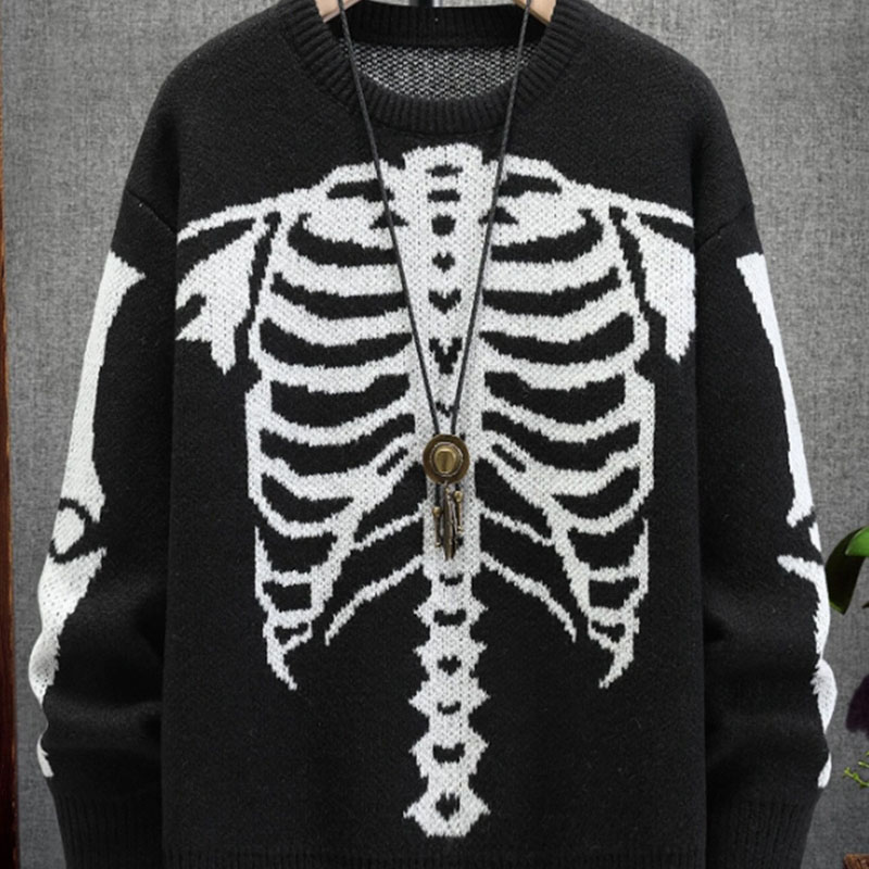 Halloween Skulls Crew niska miesten pusero
