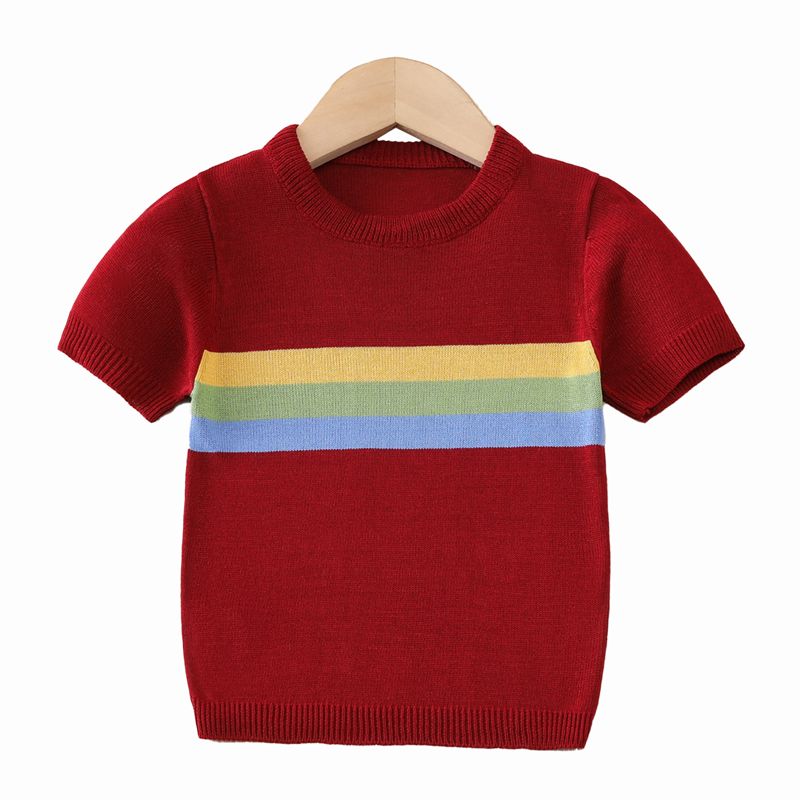 Sateenkaaren raidat pullover -villapaita lapsia